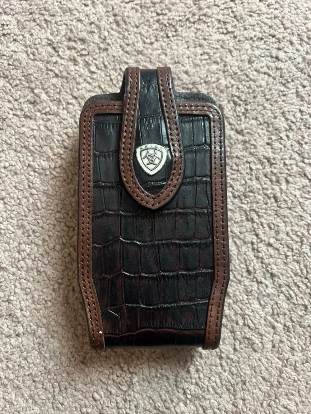 Ariat Men’s Croc Print Cell Phone Case Belt Loop Holster